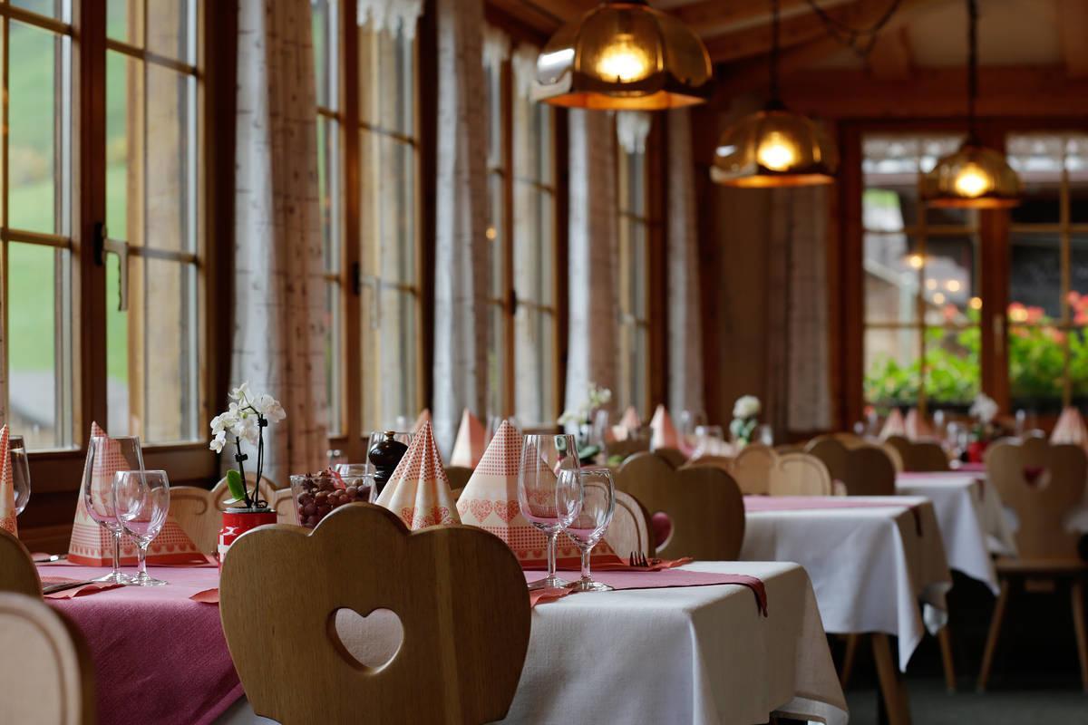 Restaurant Hotel Schermtanne Adelboden Exterior foto